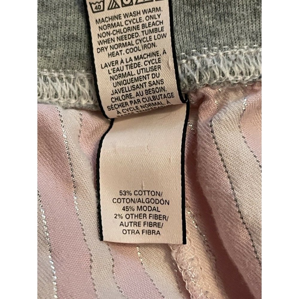 Victorias Secret PJ Pink STRIPE Pajama Bottoms Pants Metallic Women’s Size S - Picture 5 of 6
